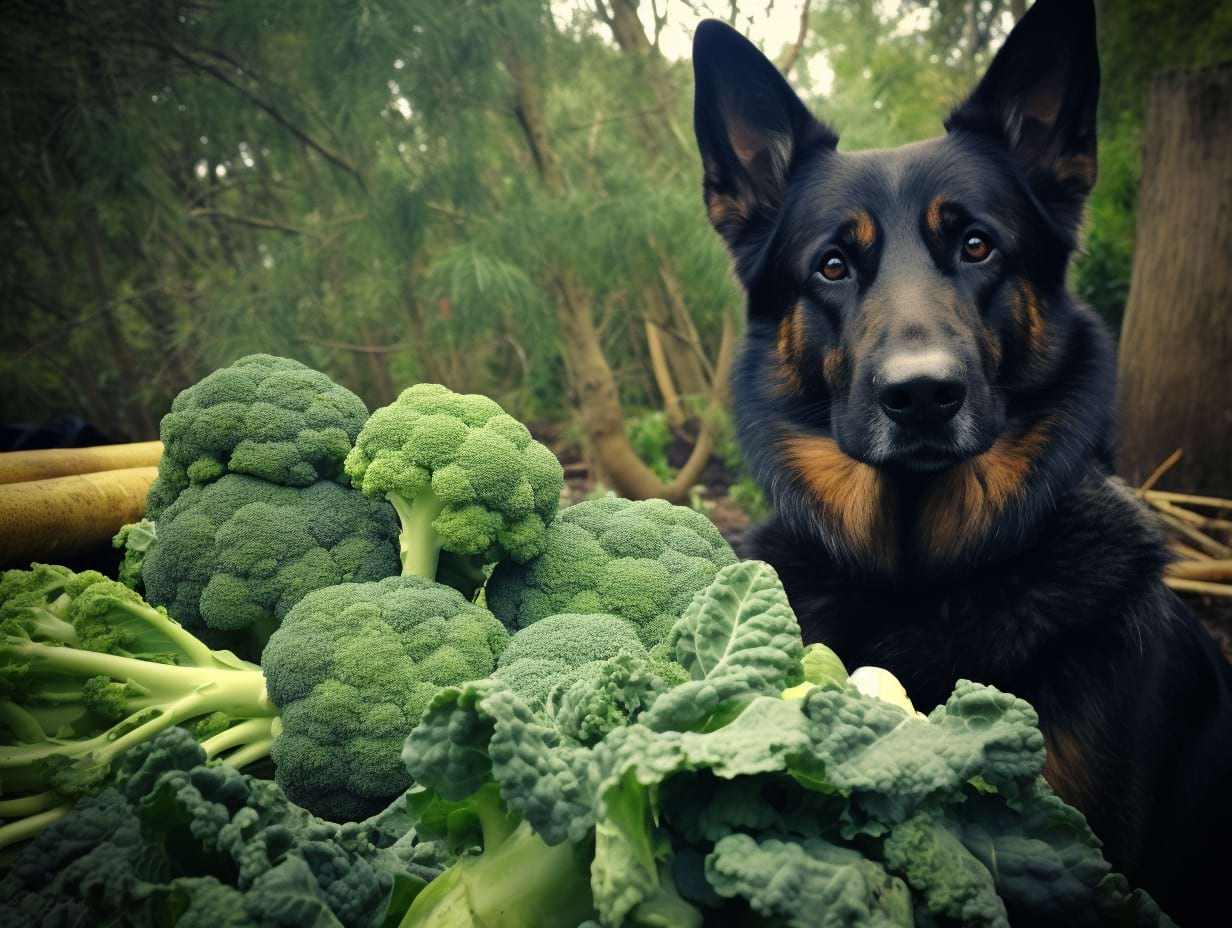 a-photography-of-a-german-shepherd-with-an-broccoli