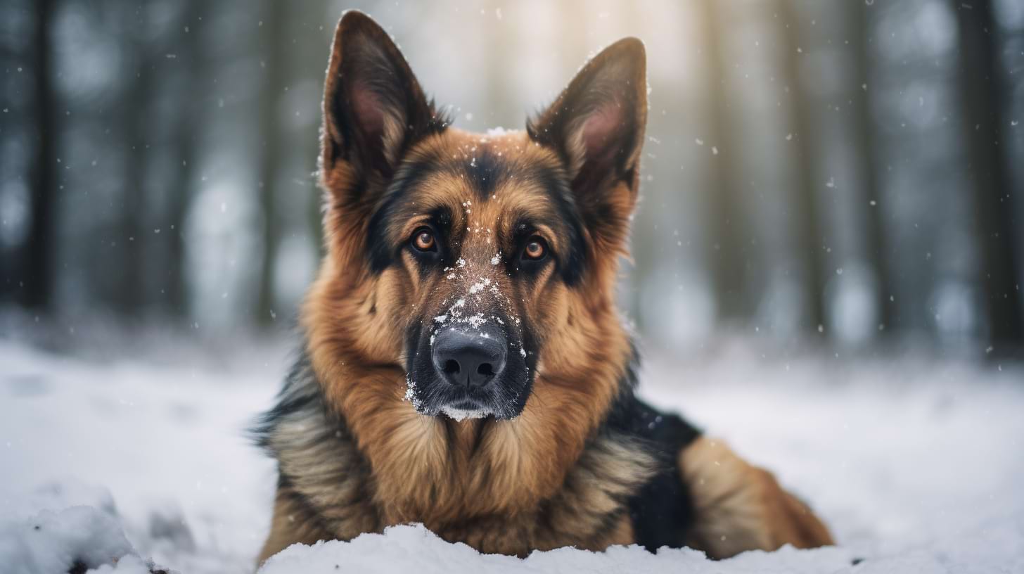 photography-of-a-german-shepherd-in-the-snow