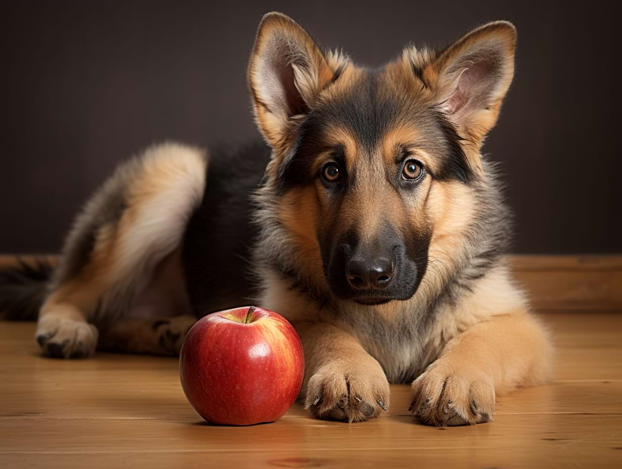 Can-German-Shepherd-Puppies-Eat-Apples