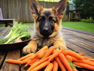 Can-German-Shepherd-puppies-eat-carrots