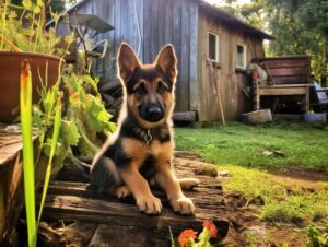 a-photography-of-a-german-shepherd-puppy-in-a-backyard
