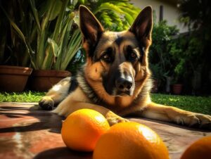 a-photography-of-a-german-shepherd-with-oranges